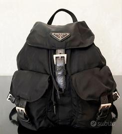 Zaino Prada Vela nero vintage con card originale