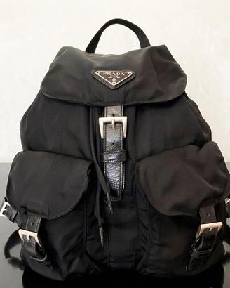 Zaino Prada Vela nero vintage con card originale