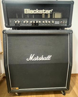 Testata blackstar one 100 e cassa marshall 1960