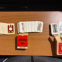 3 mazzi di vecchie carte da gioco mignon