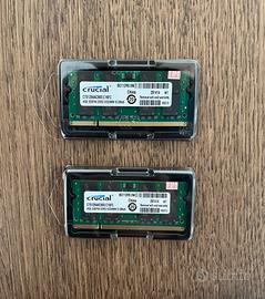 Memoria RAM Crucial SODIMM DDR2-800 MHz kit 2x4GB