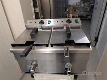 friggitrice professionale da banco 2vasche da 8 lt