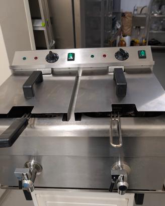friggitrice professionale da banco 2vasche da 8 lt