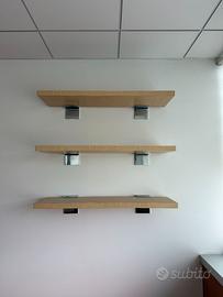 Mensole legno ufficio 3 ripiani 105 cm