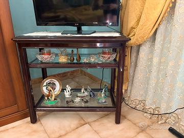 Mobile in legno e vetro vintage