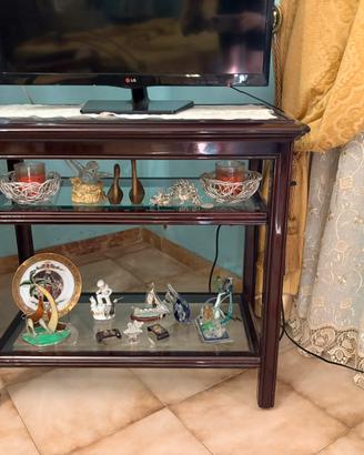Mobile in legno e vetro vintage