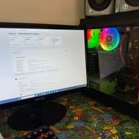 PC Desktop con Monitor Ideale Casa/Ufficio/DAD