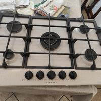 piano cottura 5 fuochi a gas metano Shock 