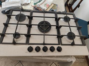 piano cottura 5 fuochi a gas metano Shock 