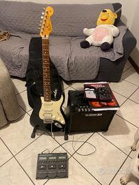 chitarra elettrica Fender strato completa