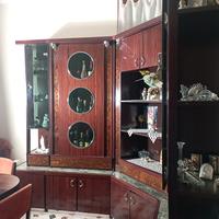 Mobile soggiorno angolare colore mogano