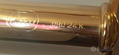 Spalliera letto Ciacci laccata oro 24 K.