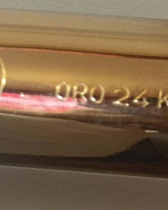 Spalliera letto Ciacci laccata oro 24 K.