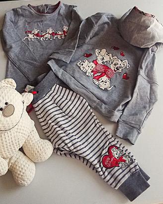 Monnalisa Coordinato 3 pezzi 18 Mesi