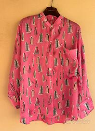 Camicia donna over raso viscosa tg unica