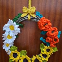 ghirlande di fiori all uncinetto fatte  a mano