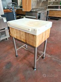 ceppo macelleria con tagliere teflon usato