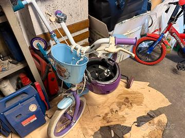 Bicicletra bambina 3-6 anni e  monopattino Frozen