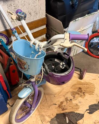 Bicicletra bambina 3-6 anni e  monopattino Frozen