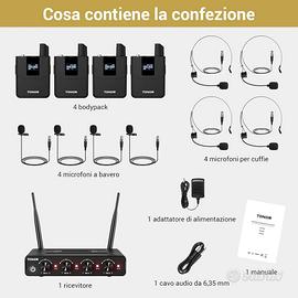 Impianto microfoni Tonor modello TW364