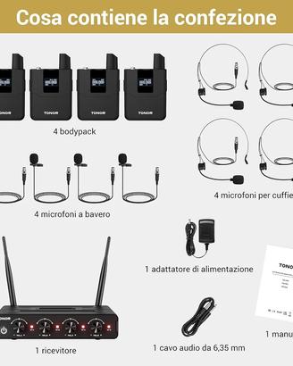 Impianto microfoni Tonor modello TW364