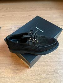 SAINT LAURENT DERBY TEDDY IN PELLE SCAMOSCIATA 42