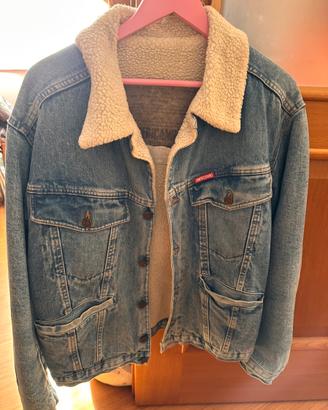 Bomber americanino jeans e lana