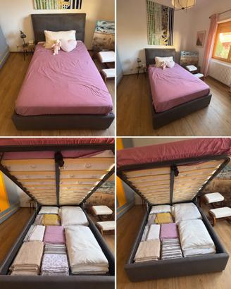 Letto 1 piazza r mezza contenitore e materasso