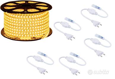 Bobina Striscia Led 100 Metri Luce Bianco Caldo