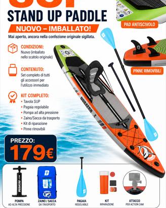 Tavola SUP Stand Up Paddle NUOVO  in Scatola