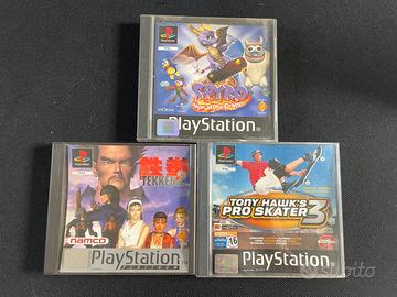 Giochi PS1 (Spyro,Tekken 2,Tony Hawk's Proskater3)
