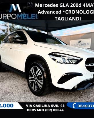 Mercedes GLA 200d 4MATIC Advanced *CRONOLOGIA TAGL