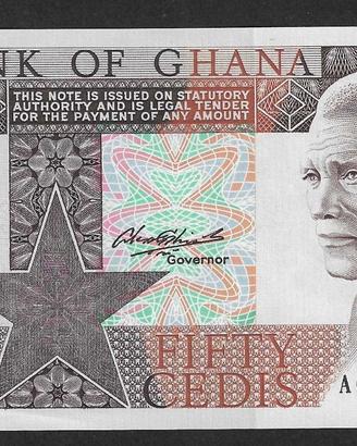 Ghana - banconota FdS UNC da 50 Cedis