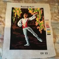 Quadretto a mezzo punto con ballerino

