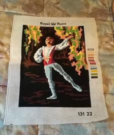 Quadretto a mezzo punto con ballerino

