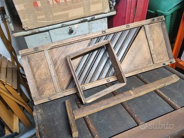 Antico tagliaverze, affetta crauti, legno anni '50