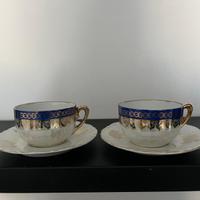 Coppia tazzine caffè vintage in porcellana