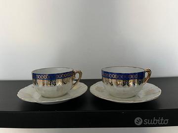 Coppia tazzine caffè vintage in porcellana