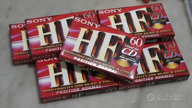 Audiocassette 60 minuti Sony Maxell nuove
