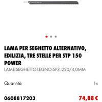 LAME PER SEGHETTI WURTH