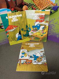 3 Quaderni A5 dei Puffi the Smurfs 1982 Peyo