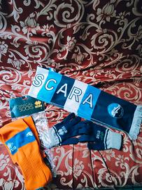 Stock calcio Pescara guanti calzettoni sciarpa