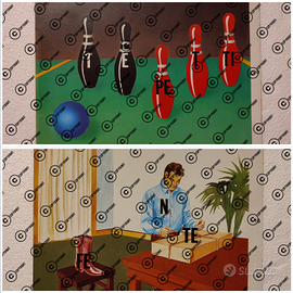 Schede Ricambi Bis Mike Bongiorno gioco vintage