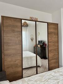 Armadio VEDDE 220x197 con specchio – rovere