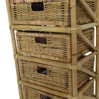 Cassettiera in vimini modernariato