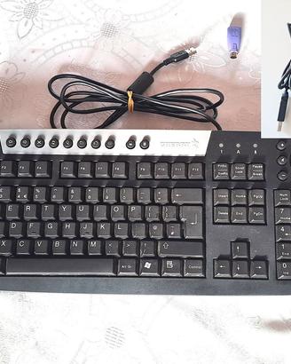 Tastiera Keyboard + Mouse PC MaxData Qwerty USB PS
