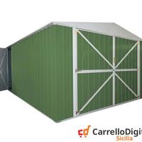 Box auto in Acciaio lamiera 360x514cm 18mq verde