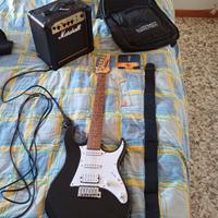 chitarra elettrica Gio Ibanez della Yamaha con amp