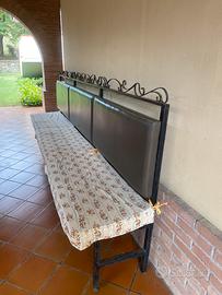 Panca vintage struttura in ferro battuto