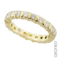 Anello eternity oro giallo e diamanti 1,80ct